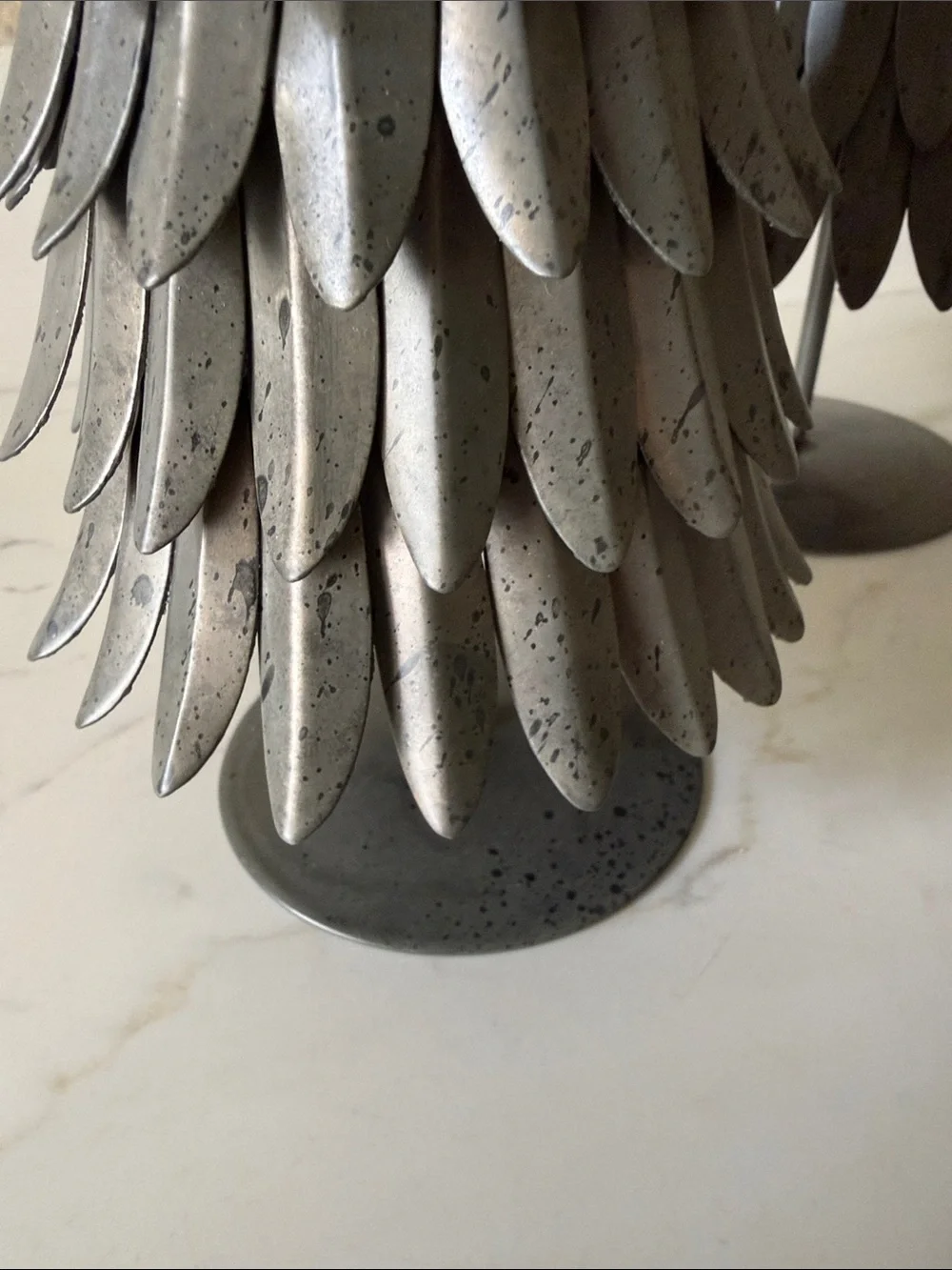 Pottery Barn Galvanized Metal Christmas Trees with Stars Set of 3